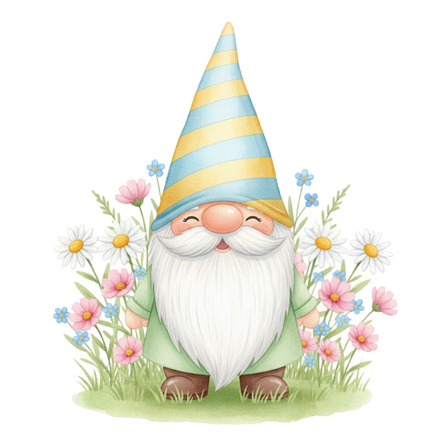spring gnome fabric panel