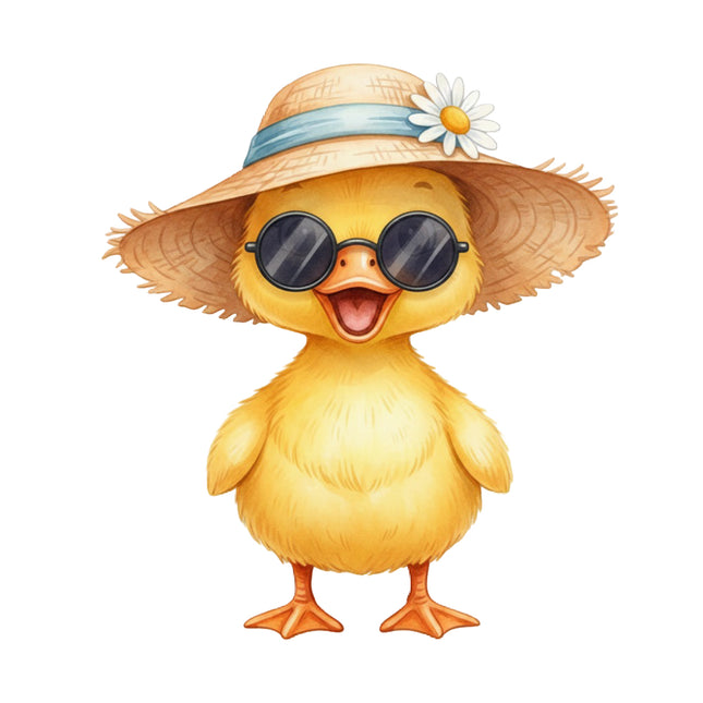 summer duckling quilt block