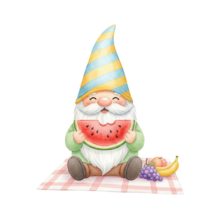 watermelon gnome fabric panel