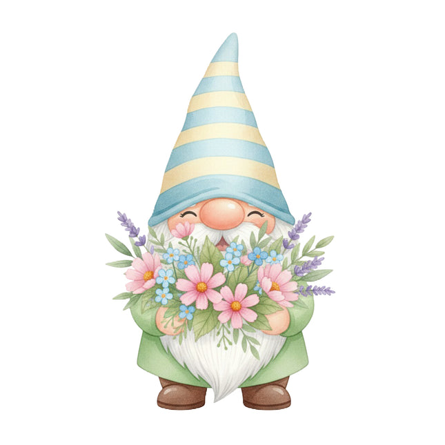 spring gnome fabric panel