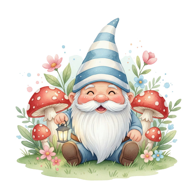 spring gnome fabric panel
