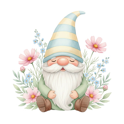 spring gnome fabric panel