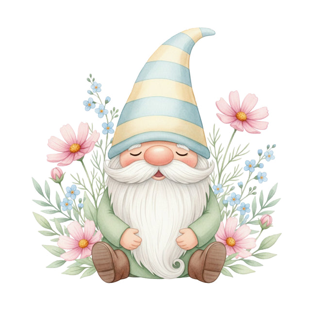 spring gnome fabric panel