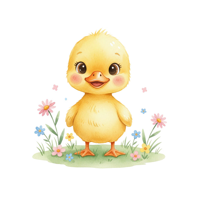 spring duckling quilt block