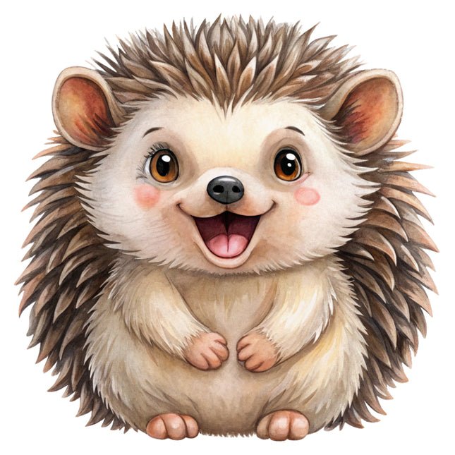 hedgehog cotton quilt block