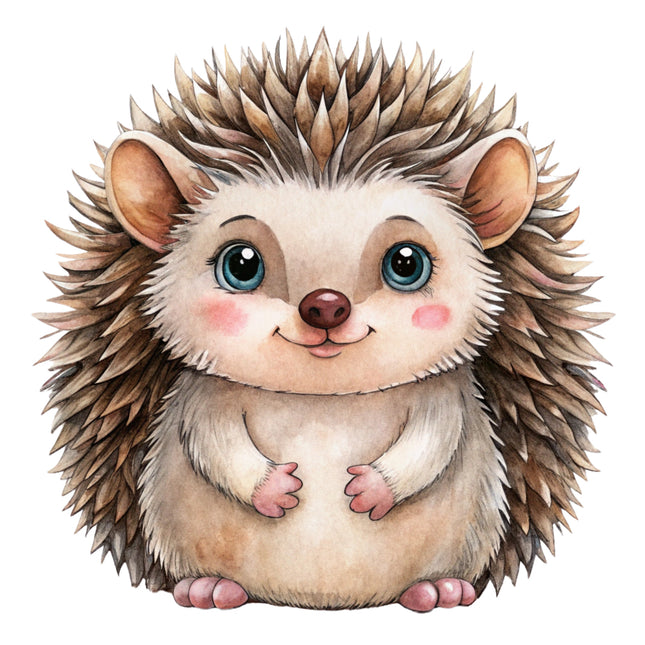 hedgehog cotton quilt block