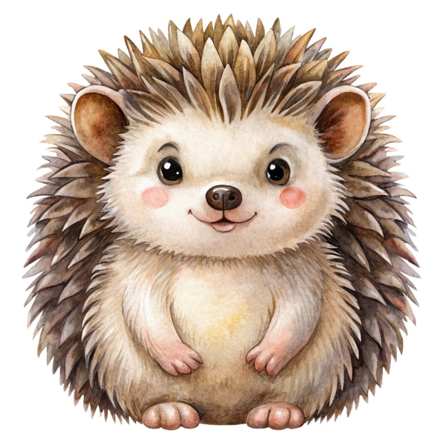 hedgehog cotton quilt block