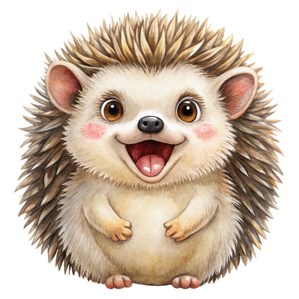hedgehog cotton quilt block