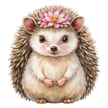 hedgehog cotton quilt block