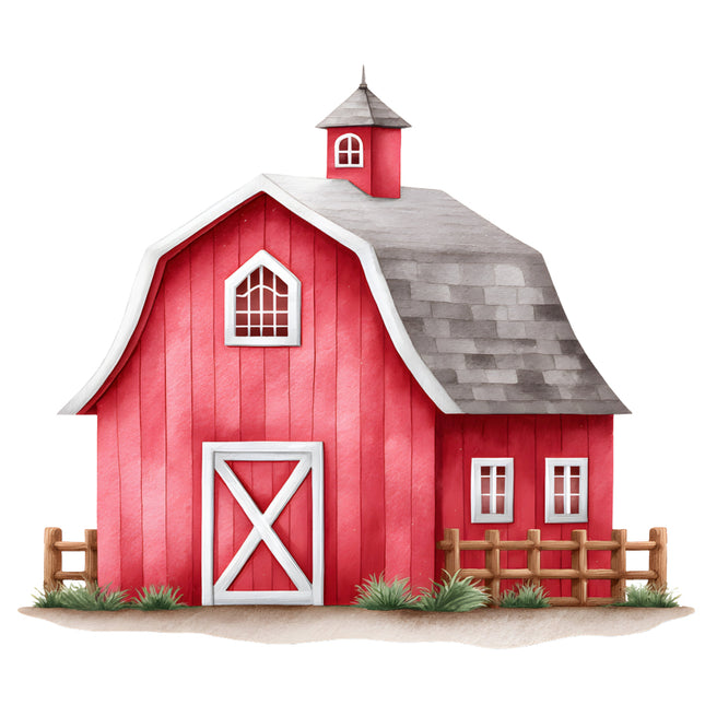 Red barn quilt block