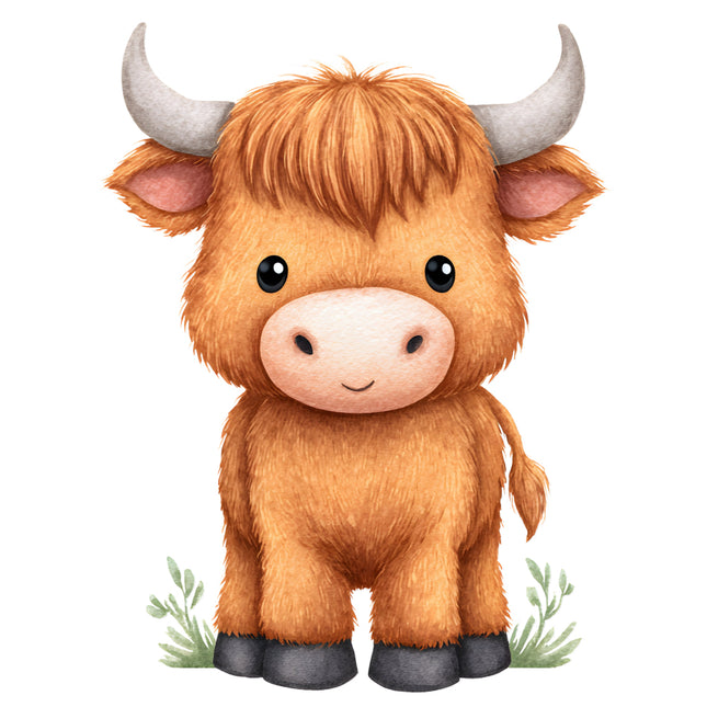 highland cow quilt block