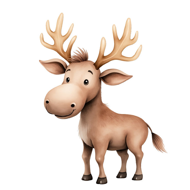 Cartoon moose quilt block