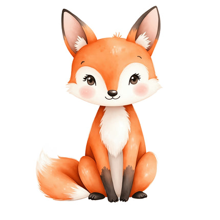 Cartoon fox quilt block