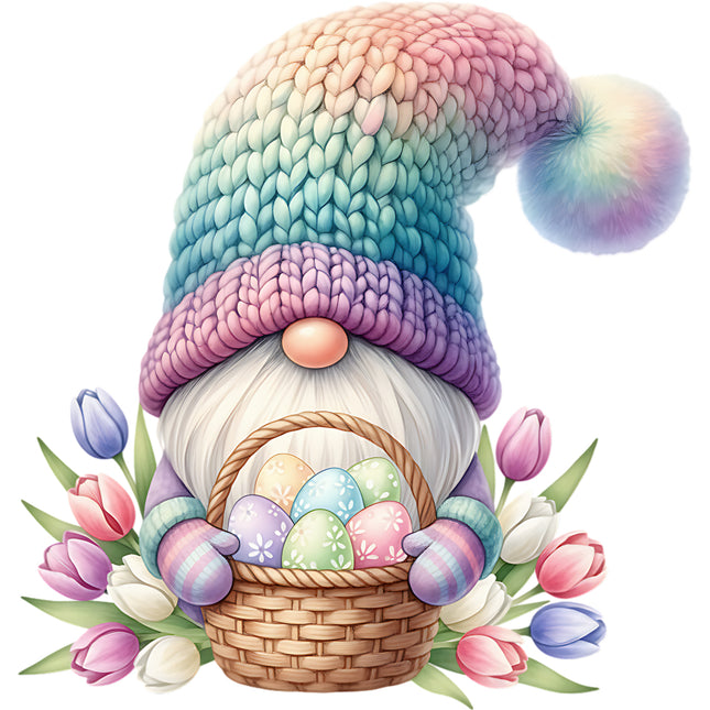 Easter gnome cotton quilt block