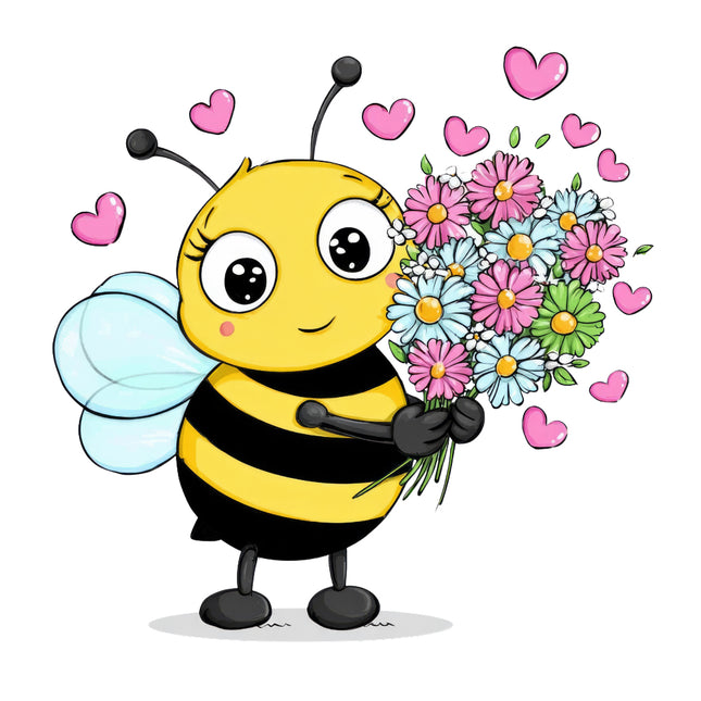 Cartoon bee quilt block