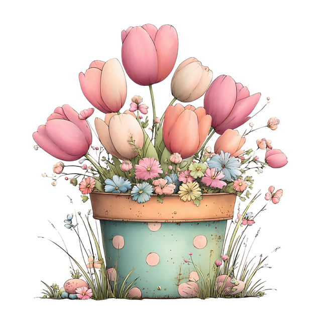 Colorful Flowers 100% Cotton Fabric Panel Block AJ2565