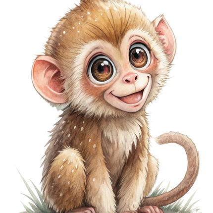 baby monkey quilt block