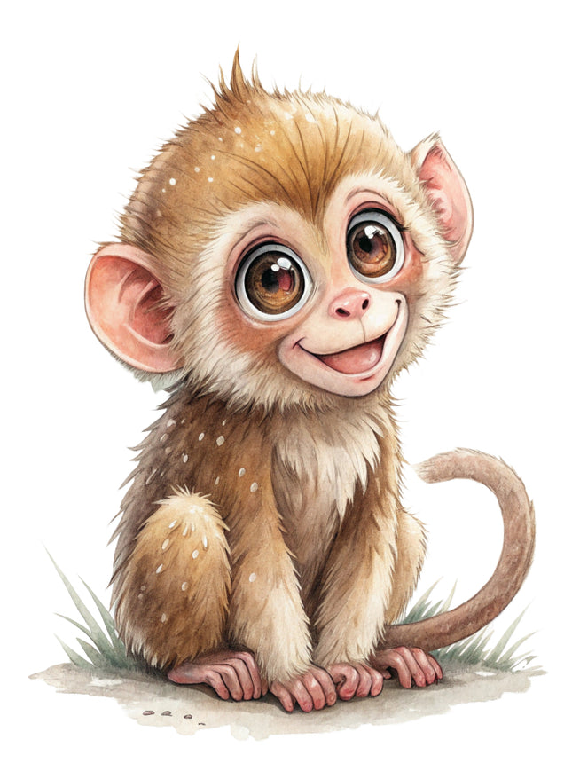 baby monkey quilt block
