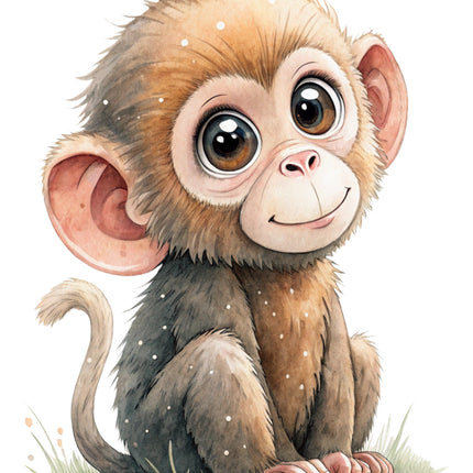 baby monkey quilt block