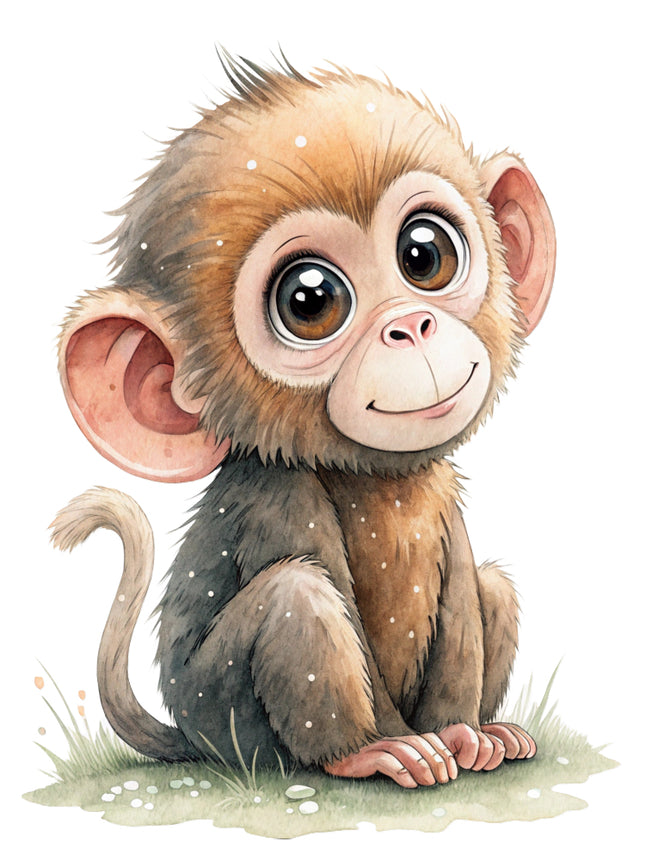 baby monkey quilt block