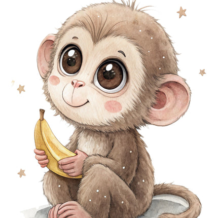 baby monkey quilt block