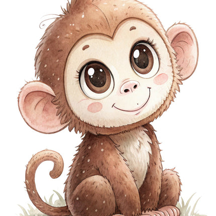 baby monkey quilt block