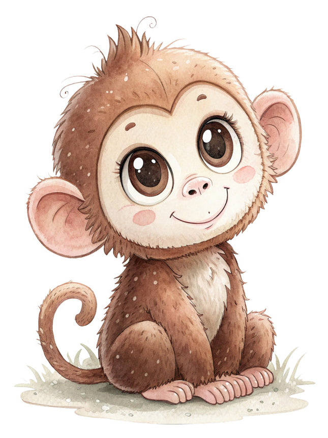 baby monkey quilt block