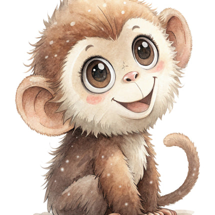 baby monkey quilt block