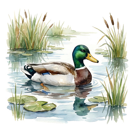 mallard duck quilt panel