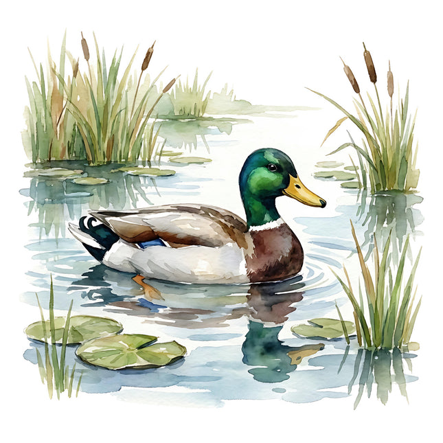 mallard duck quilt panel