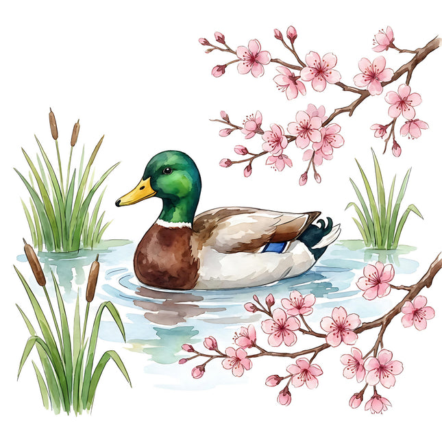 Duck 100% Cotton Fabric Panel Block FLIP-AJ2629