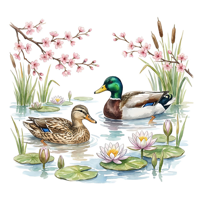 Ducks 100% Cotton Fabric Panel Block FLIP-AJ2632