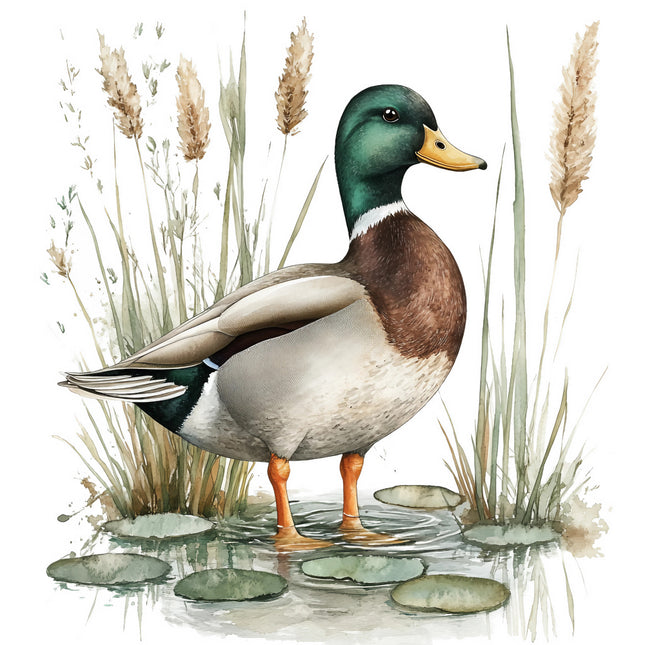 mallard duck cotton quilt block