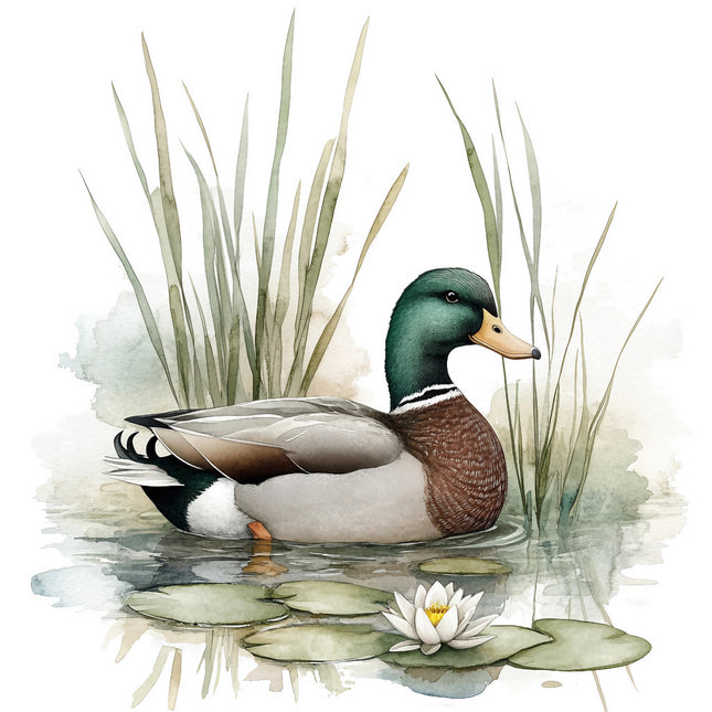 mallard duck cotton quilt block