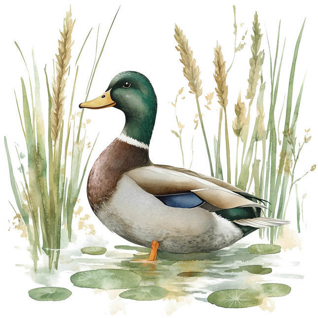 mallard duck cotton quilt block