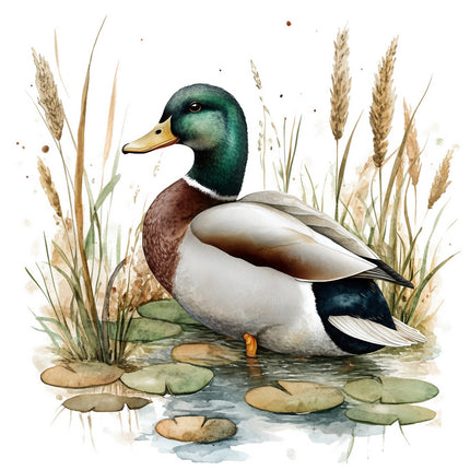 mallard duck cotton quilt block