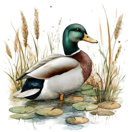 Duck 100% Cotton Fabric Panel Block FLIP-AJ2645