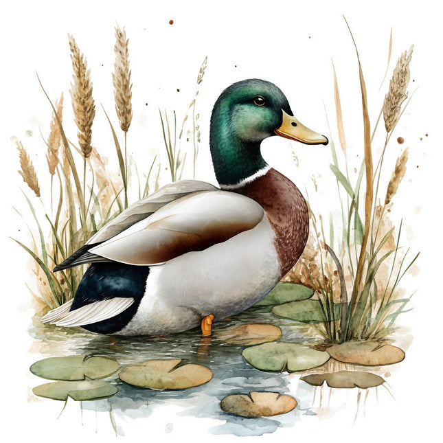 Duck 100% Cotton Fabric Panel Block FLIP-AJ2645