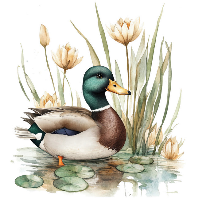 Duck 100% Cotton Fabric Panel Block FLIP-AJ2646