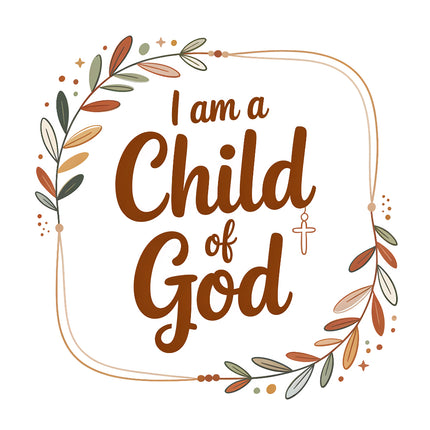 'I am a Child of God' fabric panel
