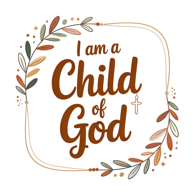 'I am a Child of God' fabric panel