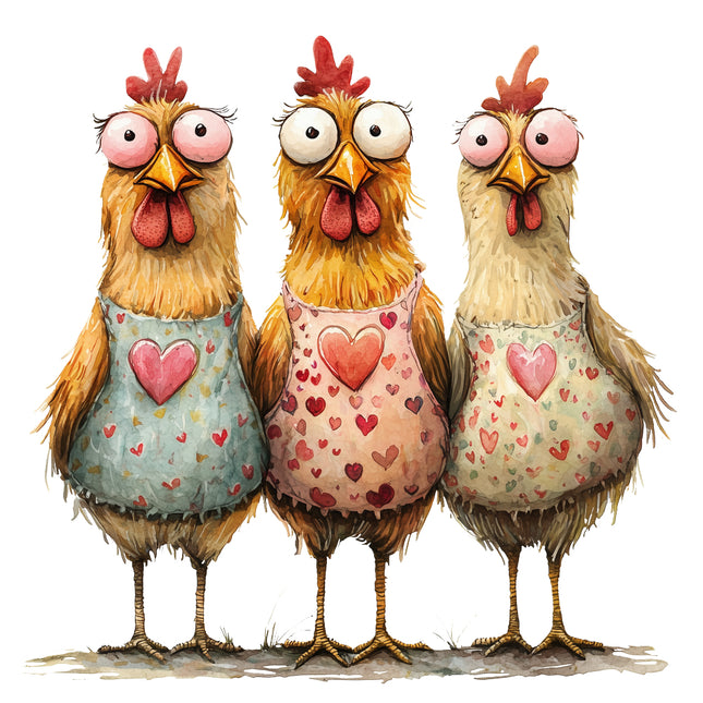 quirky chicken quilt block