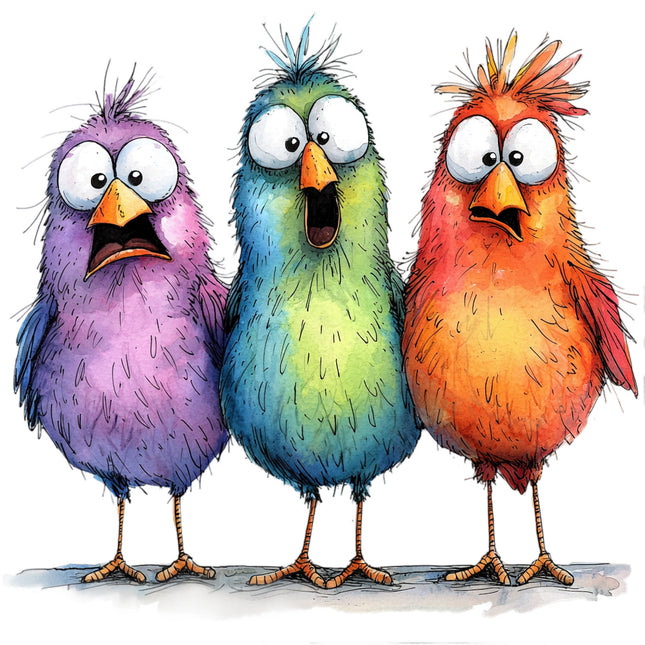 quirky birds quilt block
