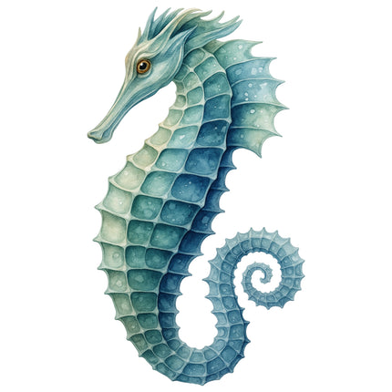 seahorse fabric panel