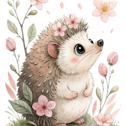 Hedgehog cotton quilt block