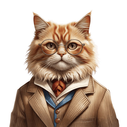 cat wearing clothes fabric panel