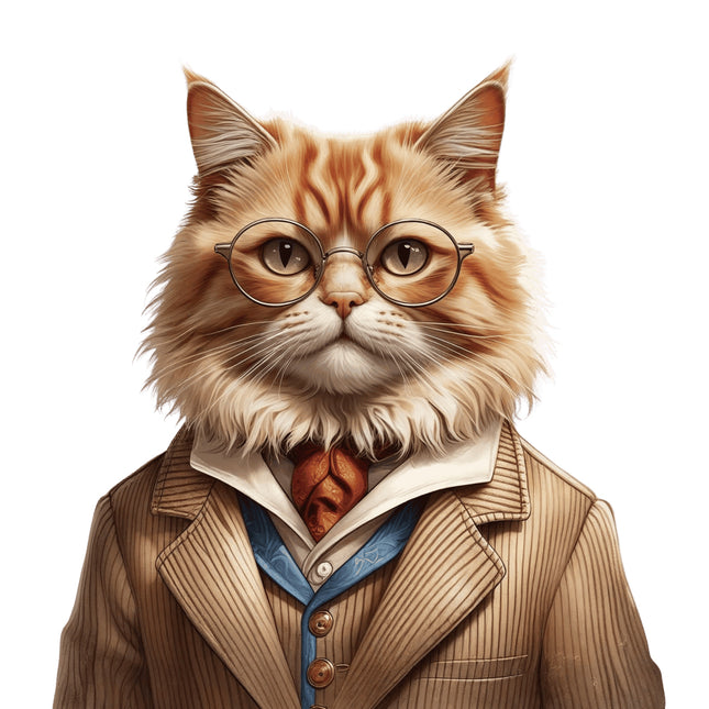 cat wearing clothes fabric panel