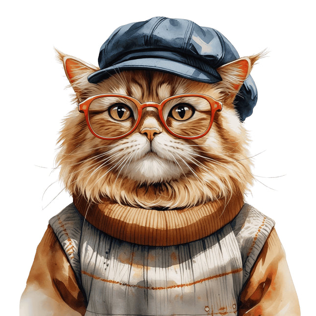 cat wearing clothes fabric panel