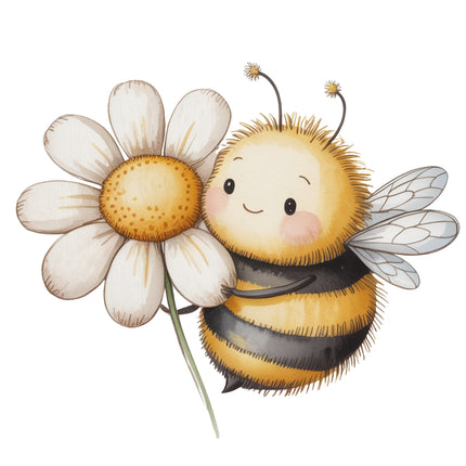 bee cotton fabric panel