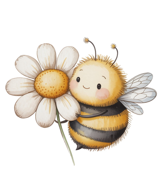 bee cotton fabric panel